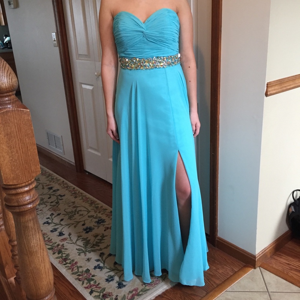 Jovani Strapless Long Prom Dress